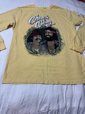 Cheech & Chong Graphic Long-Sleeve Tee in Yellow